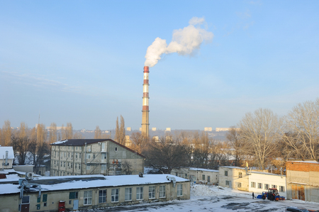 View of the industrial part of the city.の写真素材