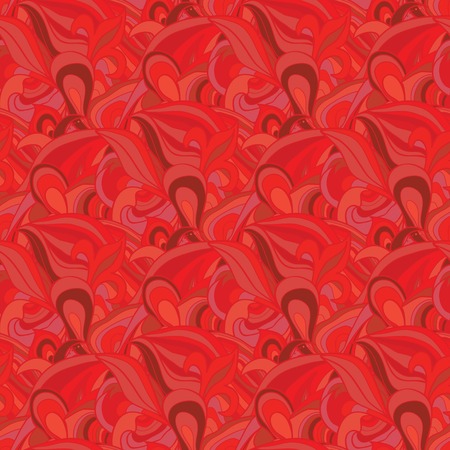 Seamless  background from curls of red shadesのイラスト素材