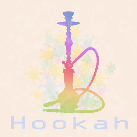 Decorative hookah . EPS 10 vector illustration . Abstract backgroundのイラスト素材