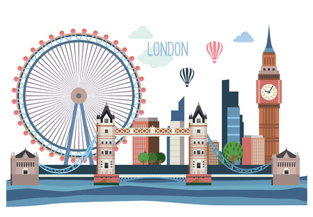 London flat  landscape .のイラスト素材