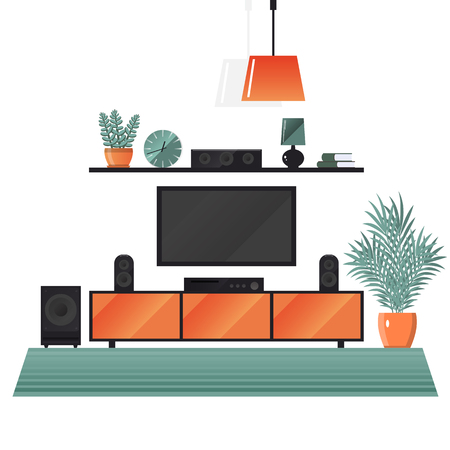 Entertainment room . Vector .のイラスト素材