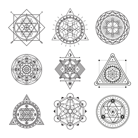 Sacred Geometry Formsのイラスト素材