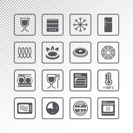 Icons of  indicate properties. Pictogram vector setのイラスト素材