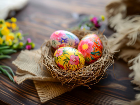 Vibrant Painted Easter Eggsの素材