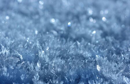 Macro shot of icy crystals with extremely shallow DOFの写真素材