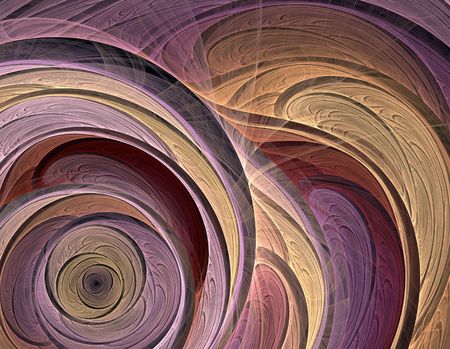 Fractal abstract illustration of a sophisticated flower spiral