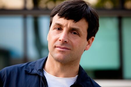 Portrait of a fashionable adult manの写真素材