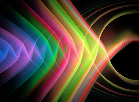 Fractal illustration of multiple bright colors