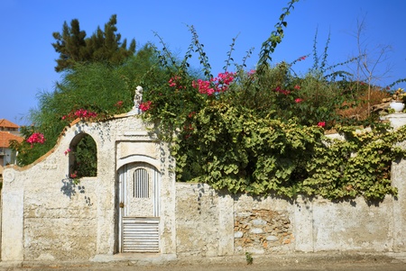 Fancy wicket with mailbox in the wall somewhere in Reggio Calabria, southern Italyの写真素材
