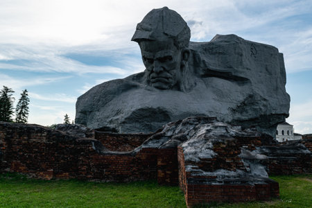 Brest, Belarus - August 2021: Monument of Courage in the Brest Fortress. Horizontal photo.のeditorial素材
