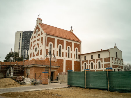 Minsk, Belarus - May 2022: Church of St. Francis. Capuchin monastery.のeditorial素材
