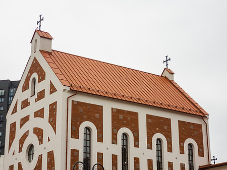Minsk, Belarus - May 2022: Church of St. Francis. Capuchin monastery.のeditorial素材