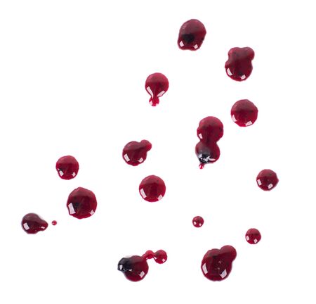 Drops jam, isolated on a white backgroundの写真素材