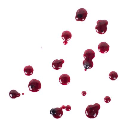 Drops jam, isolated on a white backgroundの写真素材