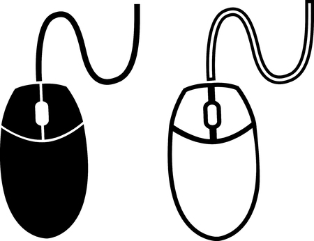Computer mouse icon, vector illustration. Flat design styleのイラスト素材