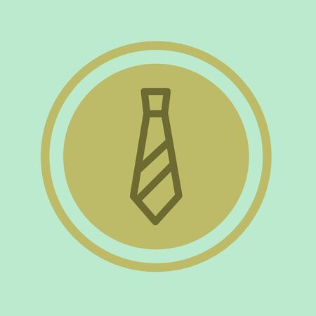 Vector illustration of a tie in the circle icon.のイラスト素材