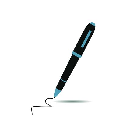 Icon of writing pen flat design. Vector illustrationのイラスト素材
