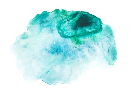 Blot painted with watercolors isolated on a white backgroundの写真素材