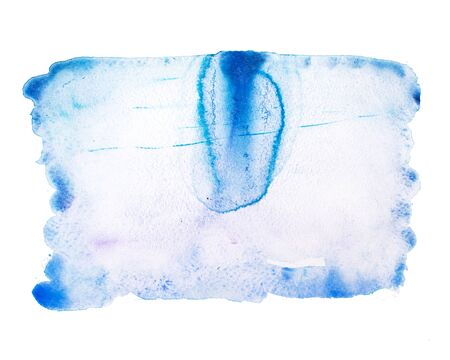 Watercolor. Abstract painted stroke on watercolor paperの写真素材