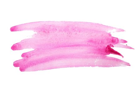 Watercolor. Abstract painted stroke on watercolor paperの写真素材