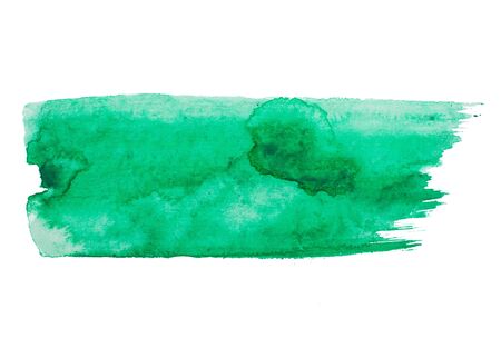 Watercolor. Abstract painted stroke on watercolor paperの写真素材