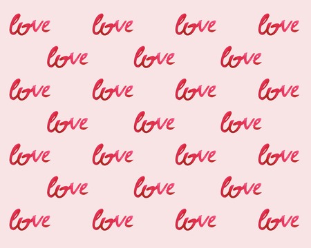 Handwritten Love. Valentines Day Card Love Calligraphy. Hand Painted. Hand script.の写真素材