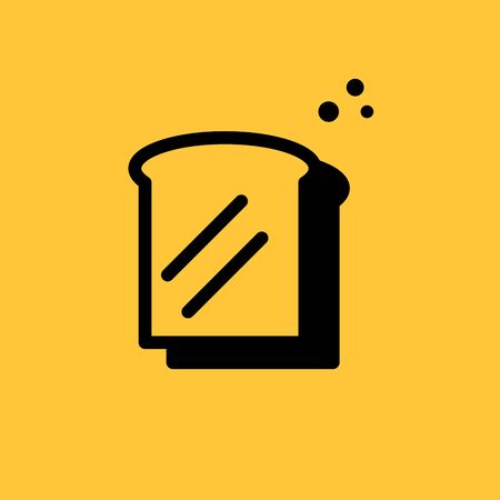 Icon of a piece of bread, toast, food theme. Vector illustration.のイラスト素材