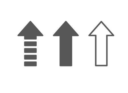 Arrows icons set. Vector illustration, flat style isolated on background.のイラスト素材
