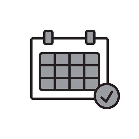 Calendar organizer icon. Vector illustration, flat designのイラスト素材