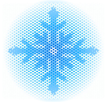 Snowflake illustration on textileのイラスト素材