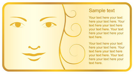 Metallic background with girls faceのイラスト素材