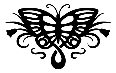 Abstract Tattoo With Butterflyのイラスト素材 ストックフォト 写真素材のstock Foto ストックドットフォト