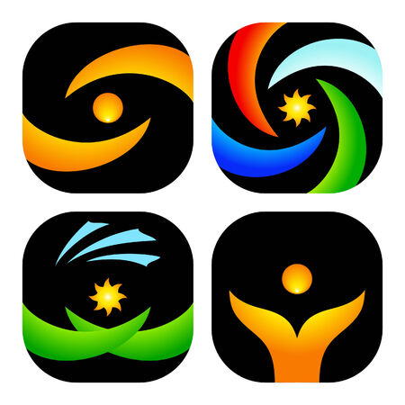 Abstract icons or logosのイラスト素材