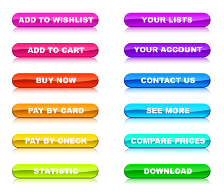 Buttons for internet shopのイラスト素材