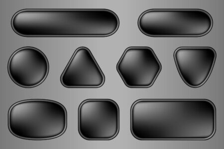 Buttons for web (black variation)のイラスト素材