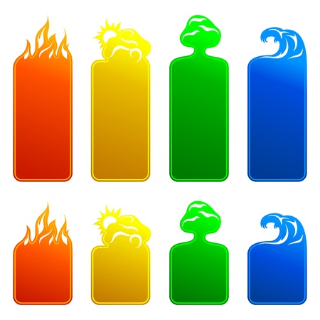 Banners 4 elementsのイラスト素材