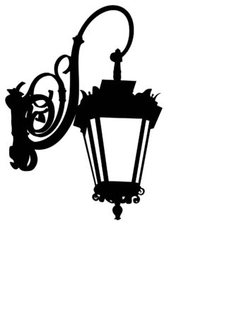 Street lamp silhouetteのイラスト素材