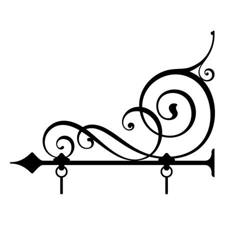 Decoration for signboard isolated on plain background.のイラスト素材