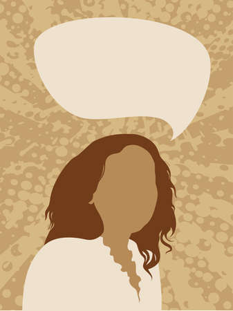 Poster with a girl. Illustration in vectorのイラスト素材