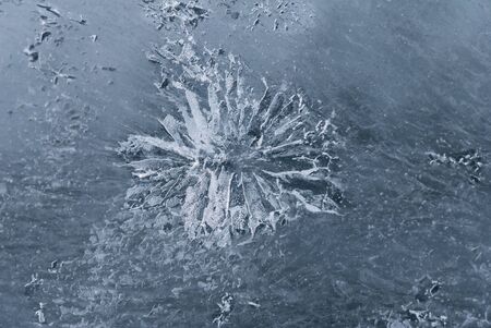 the ice of lake Baikal as the frozen flower