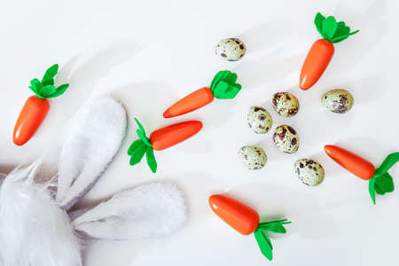 bright background with Easter objects.の写真素材