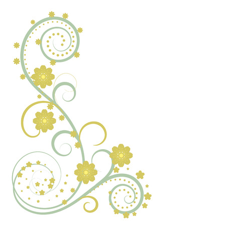 Abstract vertical floral background with place for your text. Vector flower with swirl for greeting and invitation card.のイラスト素材