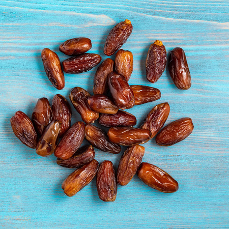 Fruits of date palm, dried fruits. Traditional food of the middle East and North Africa. Top view,...