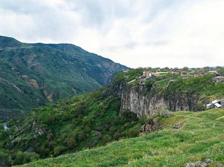 Amazing mountain landscape, gorge in mountains, Garni, Armeniaの写真素材
