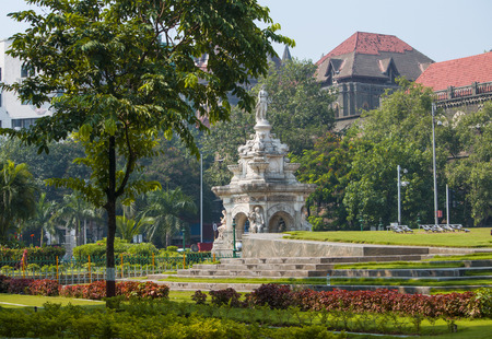 fountain Flora in the city of Mumbai of Indiaの写真素材
