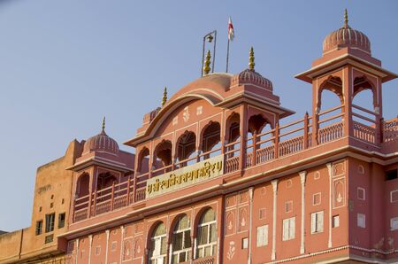 Architecture of the pink city of Jaipur in Indiaの写真素材