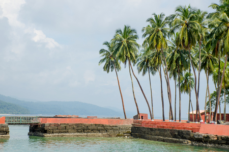 Beautiful tropical landscape of Ross Andaman Sea