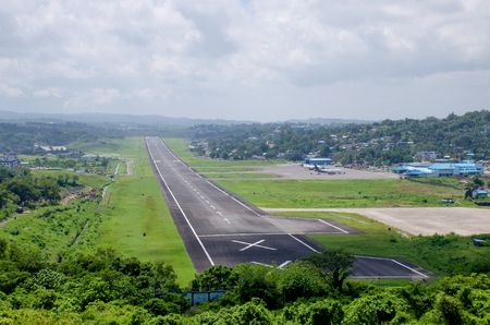 The airport a landscape to Port Blair Indiaの写真素材