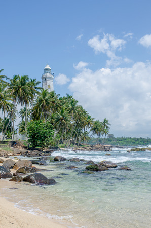 Dondra Lighthouse Southern point Sri Lankaの写真素材