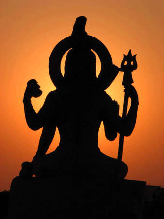 Sunset figureの写真素材